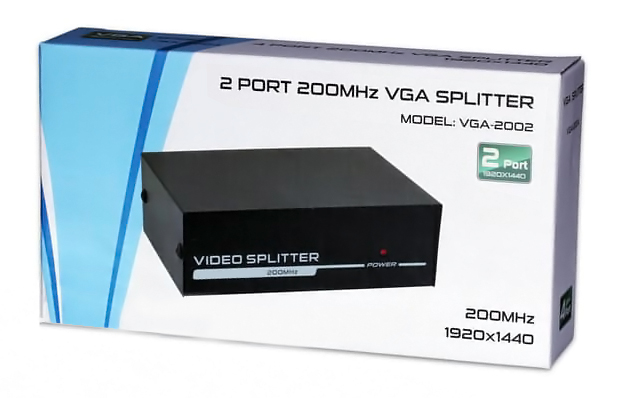 POWERTECH VGA splitter CAB-G031, 2 σε 1, 1920x1440px, μαύρο - Image 3