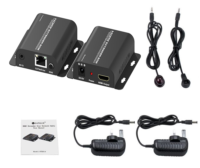 POWERTECH HDMI video extender CAB-H114 μέσω καλωδίου RJ45, 1080p, 60m - Image 3