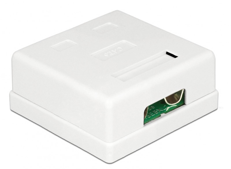 POWERTECH επιτοίχια πρίζα δικτύου CAB-N130, 2 θυρών, Cat.6 UTP, λευκή - Image 2