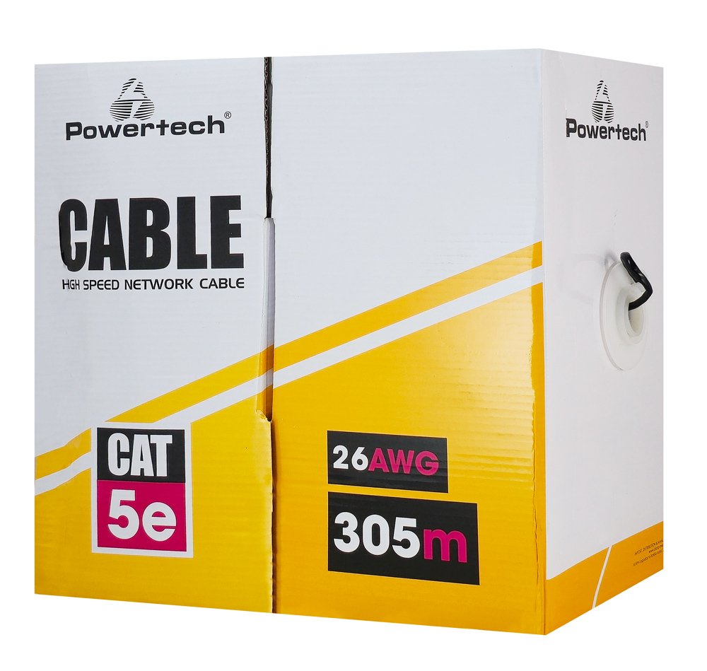 POWERTECH καλώδιο δικτύου CAB-N288, Cat 5e U/UTP, CCA, 26AWG, 305m, γκρι - Image 3