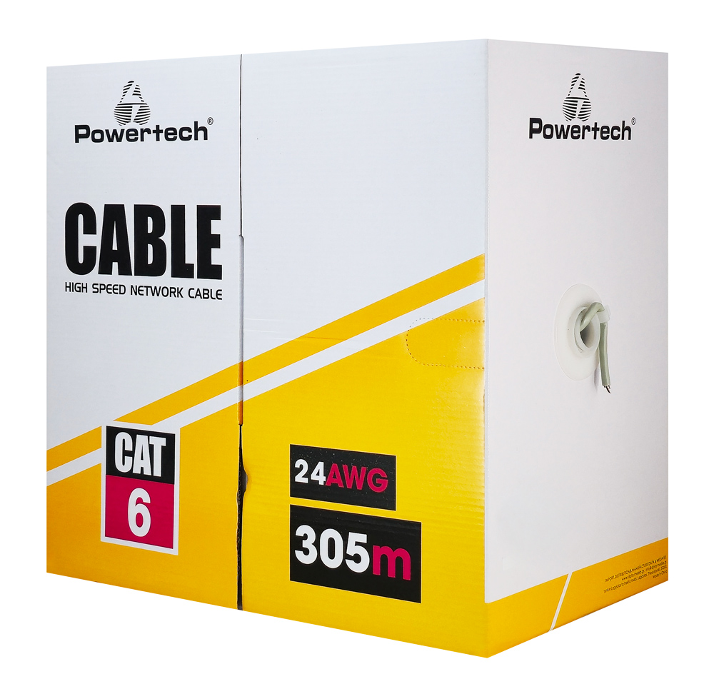 POWERTECH καλώδιο δικτύου CAB-N298, Cat 6 S/FTP, CCA, 24AWG, 305m, γκρι - Image 3