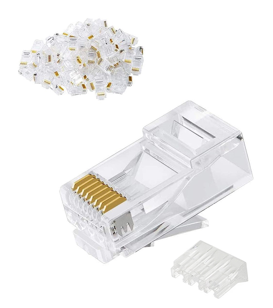 POWERTECH βύσμα RJ45 CAB-N352, Cat 6/6a UTP, modular, διάφανο, 50τμχ - Image 2