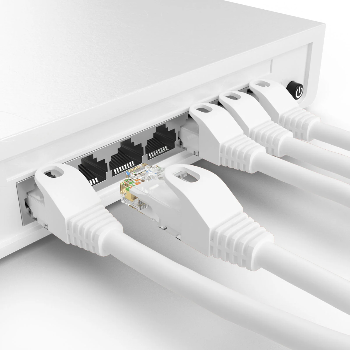 POWERTECH καλώδιο δικτύου CAB-N355, Cat 5e U/UTP, CCA, 100Hz, 1m, λευκό - Image 2
