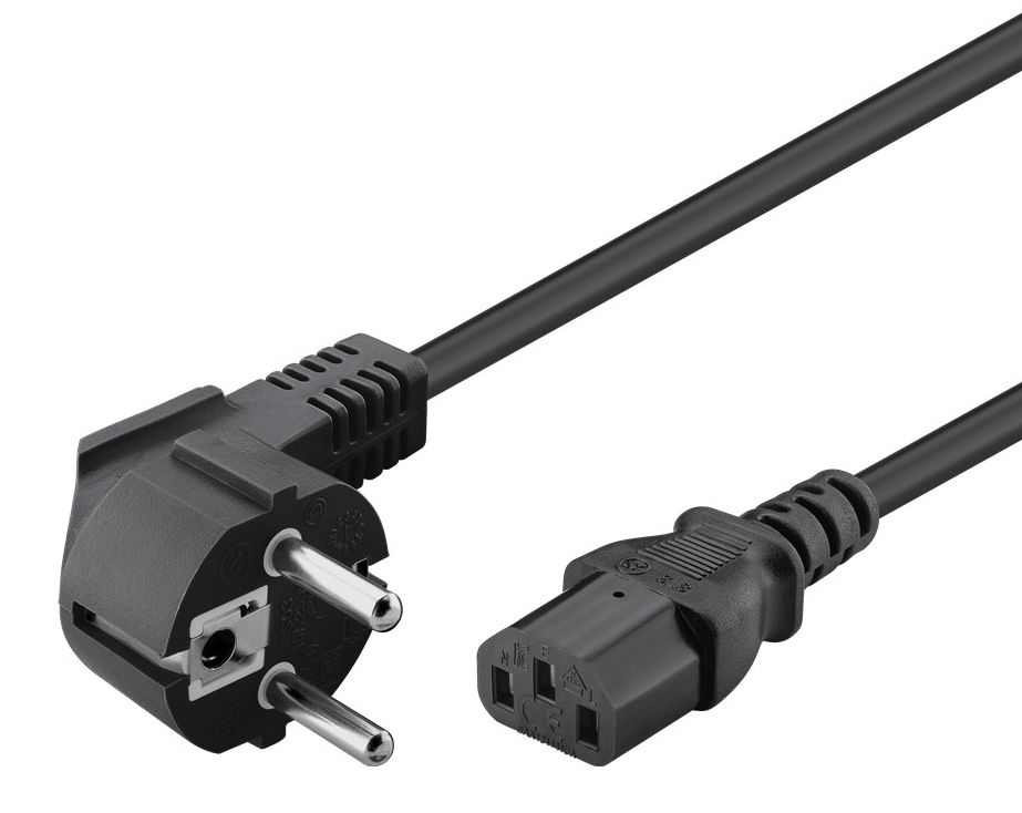 POWERTECH καλώδιο τροφοδοσίας CAB-P032, 3x 1mm², copper, 5m, μαύρο