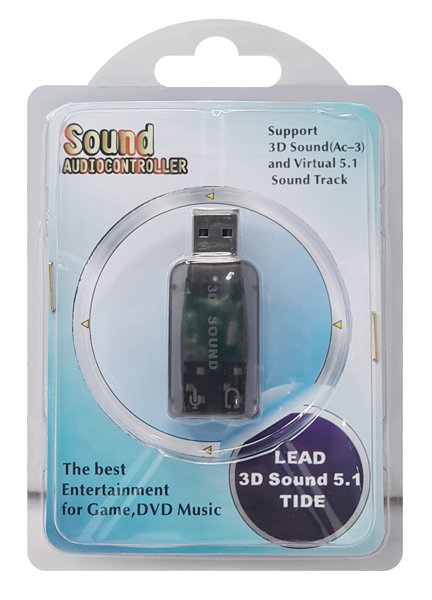 POWERTECH κάρτα ήχου USB CAB-U036, 5.1CH, έξοδος μικροφώνου & ακουστικού - Image 2