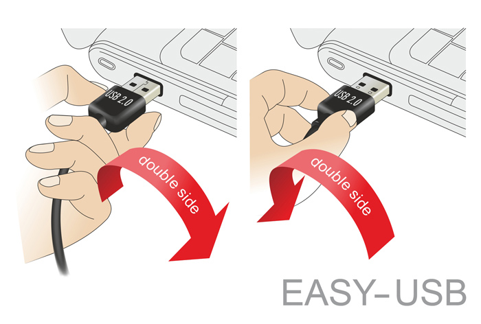 POWERTECH καλώδιο USB σε USB Micro CAB-U137, 90°, Easy USB, 1m, μαύρο - Image 2