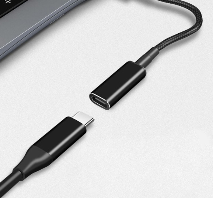 POWERTECH καλώδιο τροφοδοσίας CAB-UC065, USB-C σε Sony 6.0x4.3mm, μαύρο - Image 2