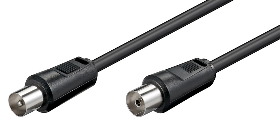 POWERTECH καλώδιο κεραίας RF αρσενικό - RF θηλυκό CAB-V005, μαύρο, 3m