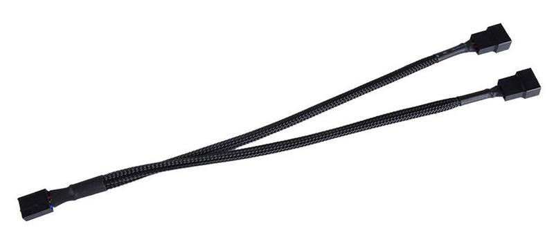 POWERTECH καλώδιο 4-pin pwm σε 2x 4-pin pwm CAB-W048, 0.15m, μαύρο - Image 2