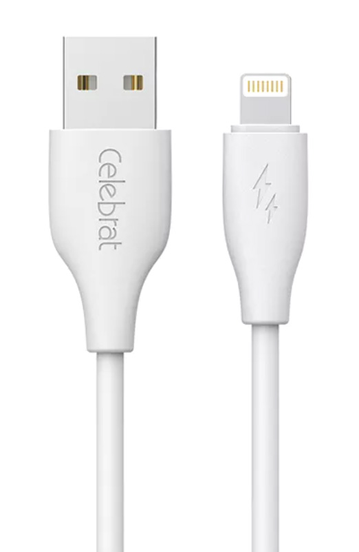 CELEBRAT καλώδιο Lightning σε USB CB-31, 3A, 480Mbps, 1m, λευκό - Image 3