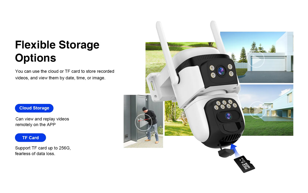 VSTARCAM smart ηλιακή κάμερα CB621DR, dual lens, 3MP, WiFi, SD, PTZ, IP66 - Image 11
