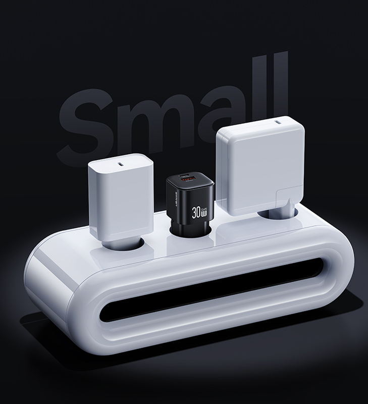 USAMS φορτιστής τοίχου CC263, USB & USB-C, 30W, GaN, λευκός - Image 5