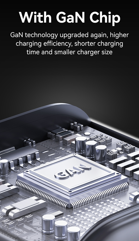 USAMS φορτιστής τοίχου CC265, USB & 2x USB-C, 67W, GaN, μαύρος - Image 8