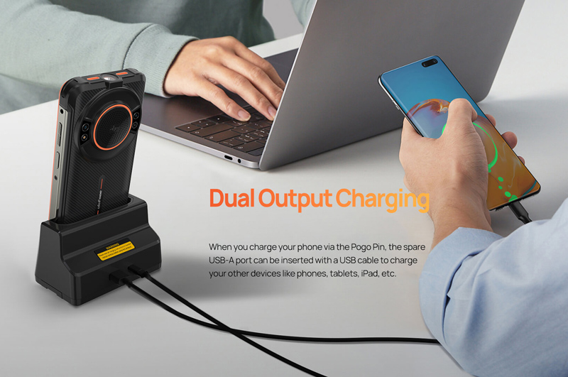 ULEFONE βάση φόρτισης DC3103 για Power Armor 16 Pro, 10W, μαύρη - Image 3