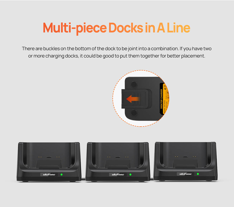 ULEFONE βάση φόρτισης DC3103 για Power Armor 16 Pro, 10W, μαύρη - Image 4