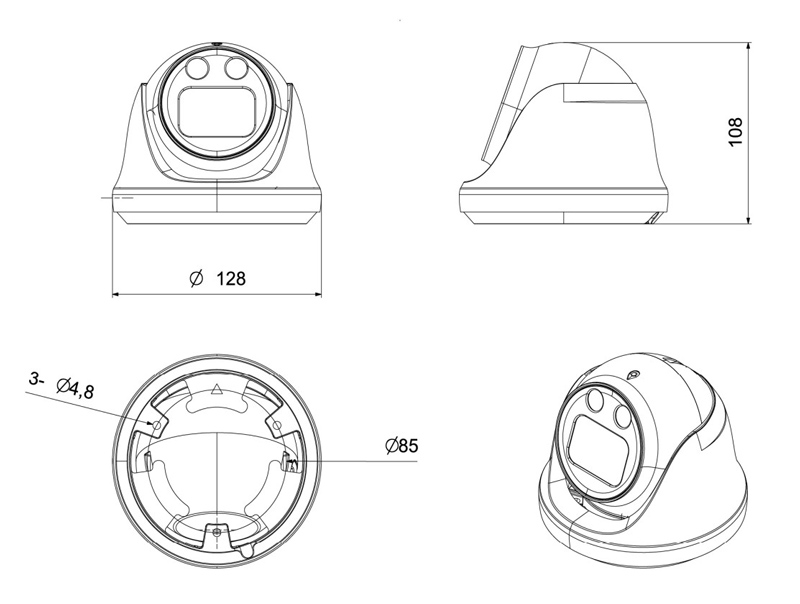 LONGSE IP κάμερα CMLBFG400WH, 2.8mm, 4MP, αδιάβροχη IP67, PoE - Image 4