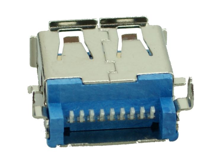 USB 3.0 Connector A TYPE (F, DIP), Silver - Image 2