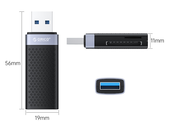 ORICO card reader CS2D-A3 για SD & Micro SD, USB 3.0, μαύρο - Image 3