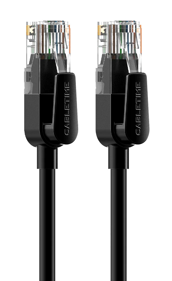 CABLETIME καλώδιο δικτύου CT-CAT6U, CAT 6 UTP, 250 MHz, CCA, 2m, μαύρο - Image 3