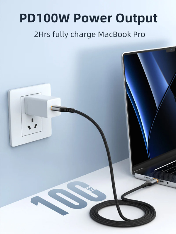 CABLETIME καλώδιο USB-C CT-CM100, 100W PD, 2m, μαύρο - Image 2