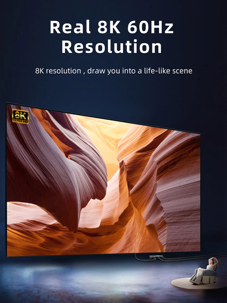 CABLETIME HDMI switch CT-HS8K2-AG, 2 σε 1, 8K/60Hz, 4K/120Hz, γκρι - Image 2