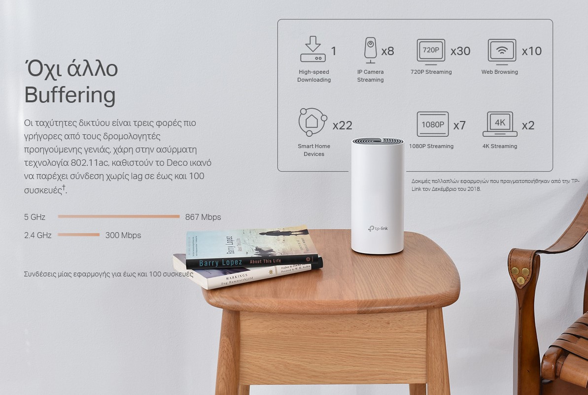 TP-LINK Home Mesh Wi-Fi System DECO E4, AC1200, 2τμχ, Ver. 2.0 - Image 3