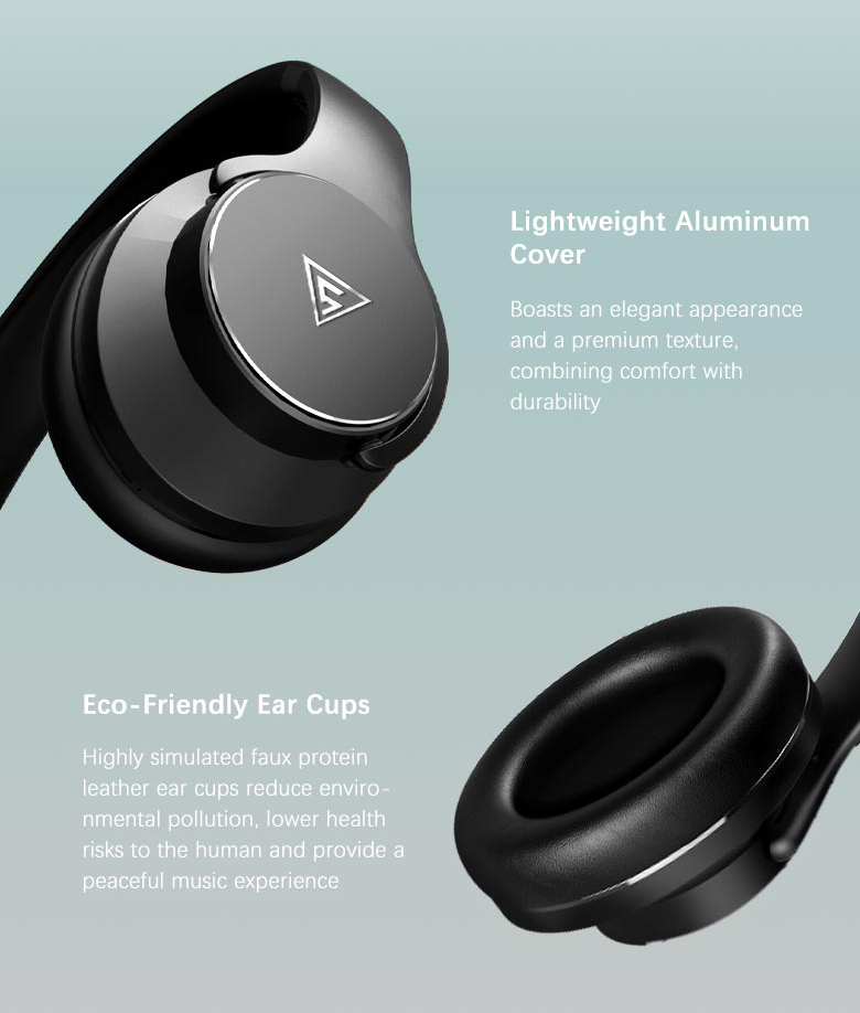 DOQAUS headphones DESIGN 1, ασύρματα & ενσύρματα, Φ40mm, 600mAh, γκρι - Image 7