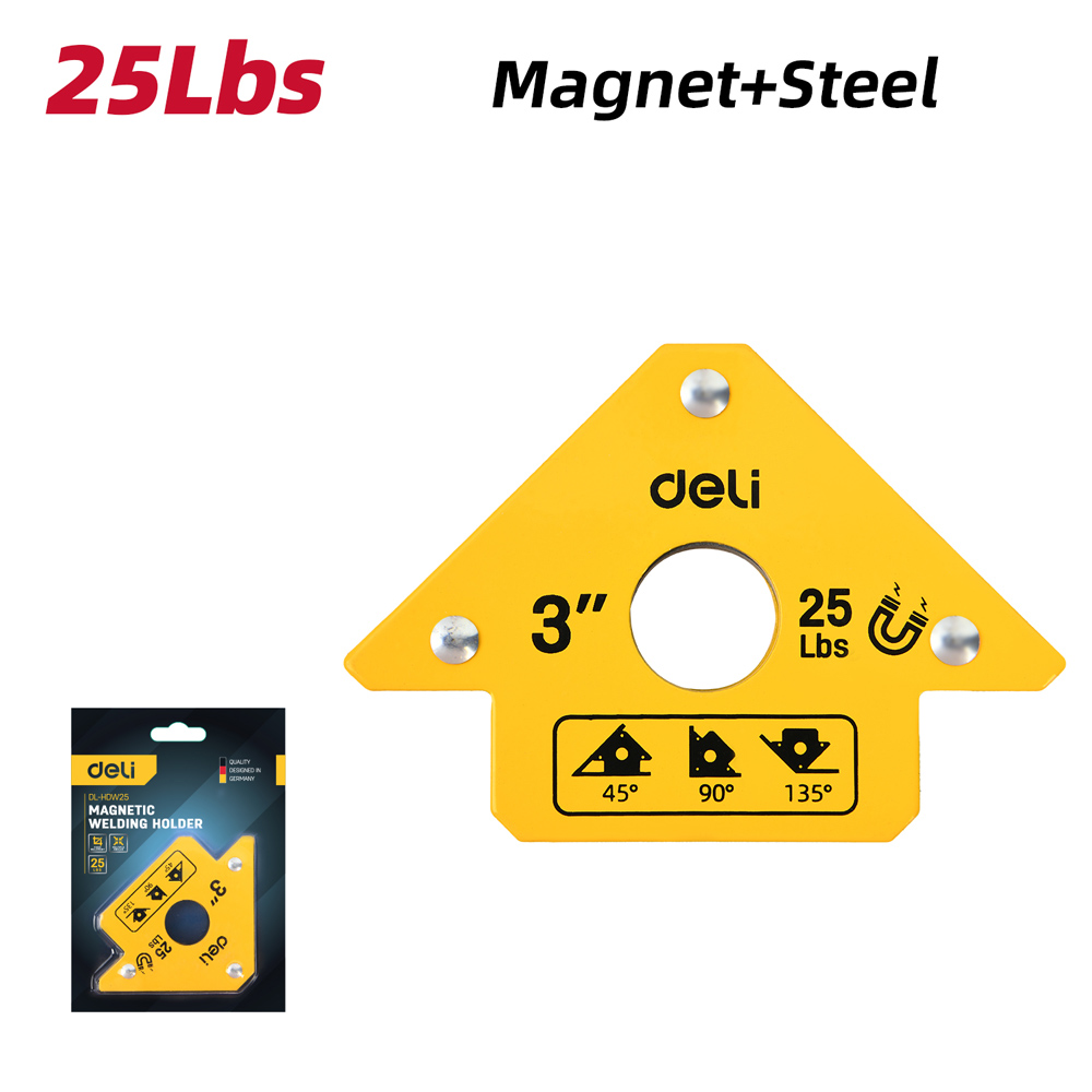 DELI μαγνητική γωνία συγκόλλησης DL-HDW25 με 45°/90°/135° γωνίες, 3", 11kg - Image 3