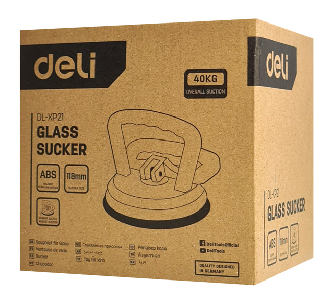 DELI βεντούζα τζαμιών DL-XP21 με ικανότητα συγκράτησης 40kg, μονή, 118mm - Image 5