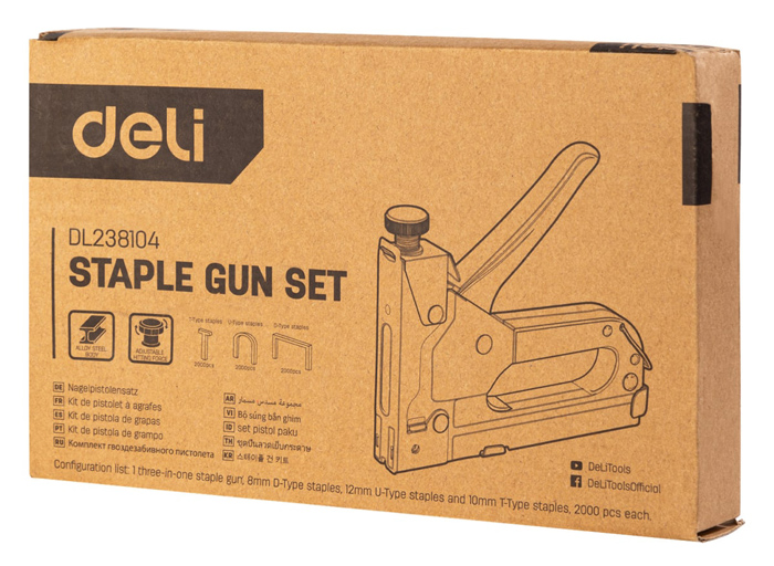 DELI καρφωτικό χειρός συνδετήρων DL238104 με 6000x συνδετήρες, 3 σε 1 - Image 5