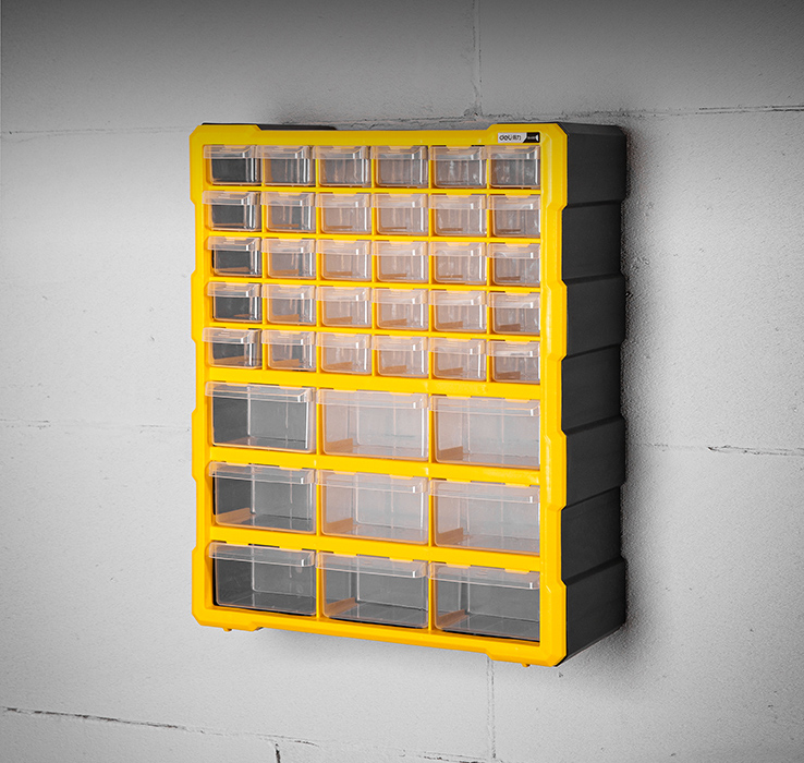 DELI ταμπακιέρα DL432039, 39 θέσεων, 38x16x47.5cm, πλαστική, κίτρινη/μαύρη - Image 5