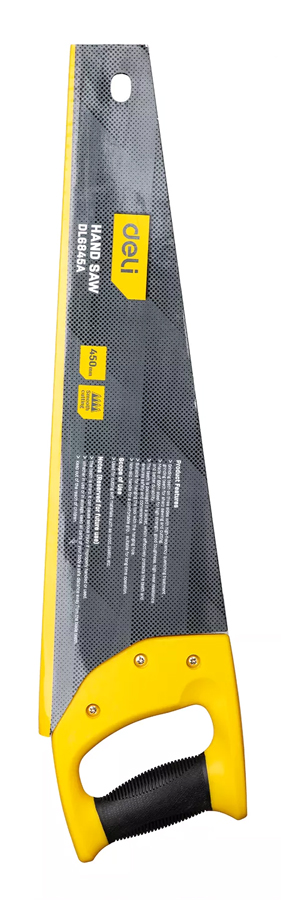 DELI πριόνι ξύλου DL6845A με εργονομική λαβή, 450mm, κίτρινο - Image 3