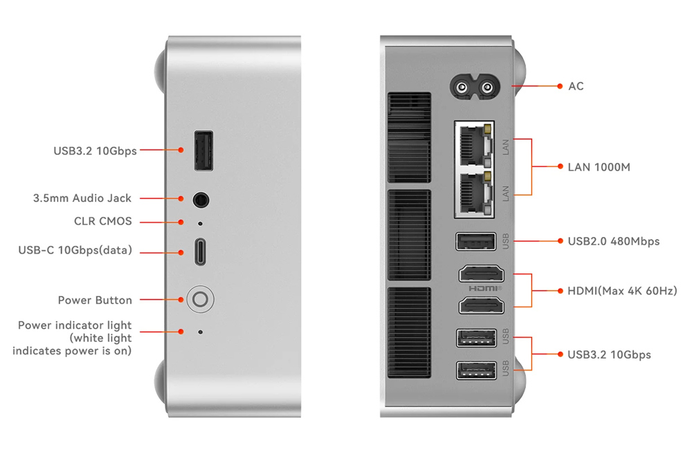 BEELINK mini PC EQi13 Pro, Intel i5-13500H, 32GB, 500GB M.2, Windows 11 Pro - Image 4
