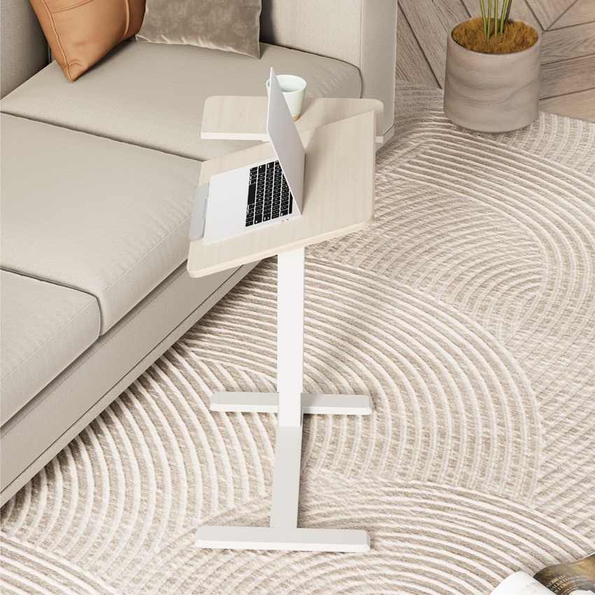 BRATECK γραφείο FMT02-03 με ρυθμιζόμενο ύψος & κλίση, 710x400x710~1060mm, λευκό - Image 2