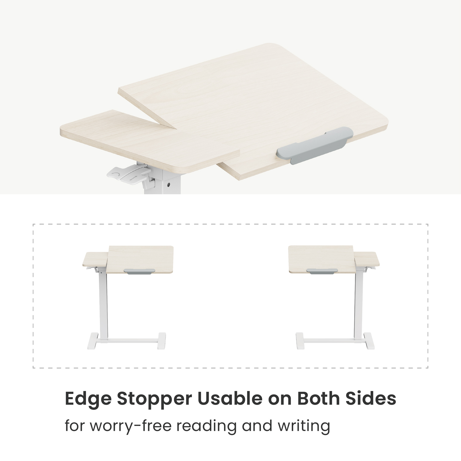 BRATECK γραφείο FMT02-03 με ρυθμιζόμενο ύψος & κλίση, 710x400x710~1060mm, λευκό - Image 5