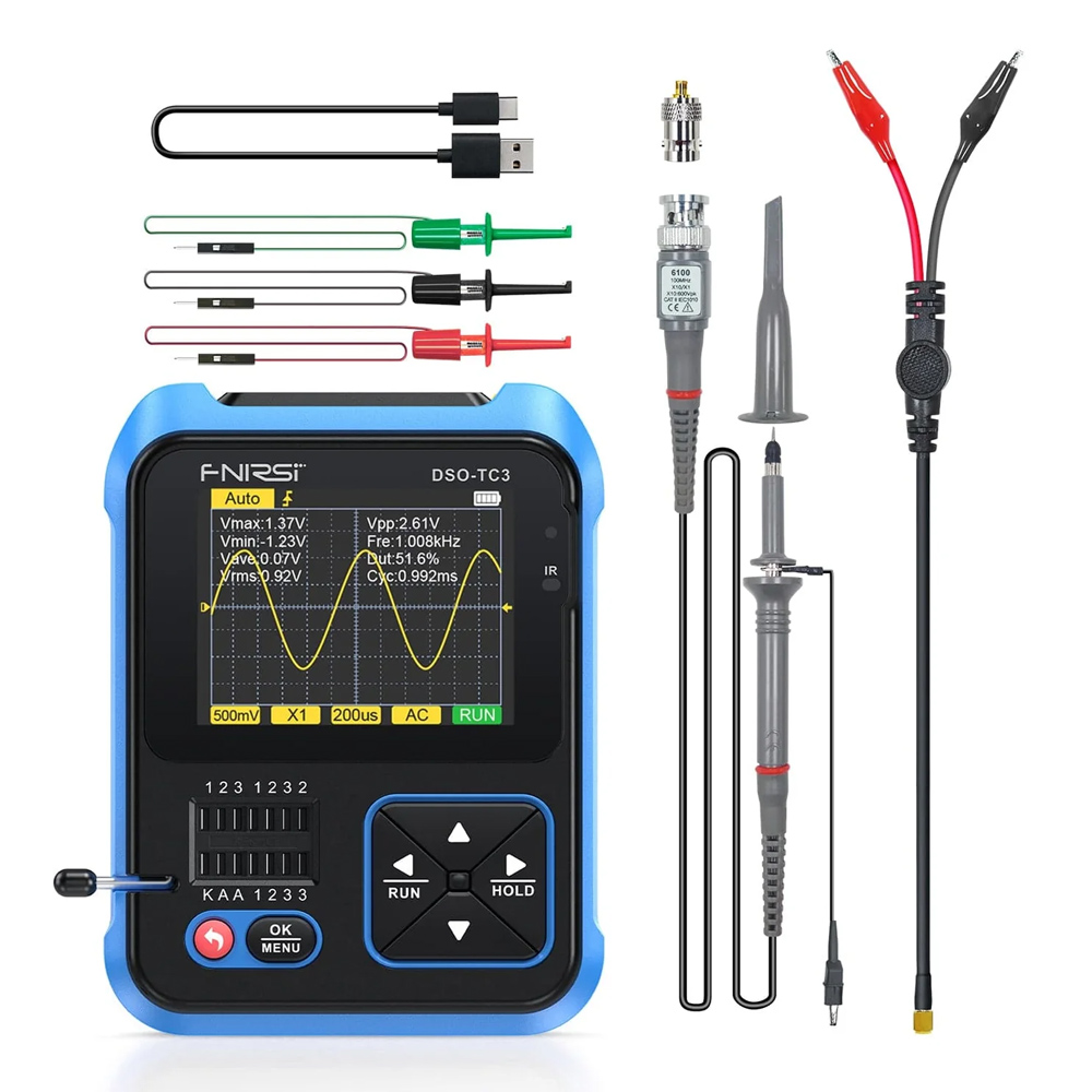 FNIRSI 3 σε 1 παλμογράφος/signal generator/transistor tester χειρός DSO-TC3, επαναφορτιζόμενο - Image 8
