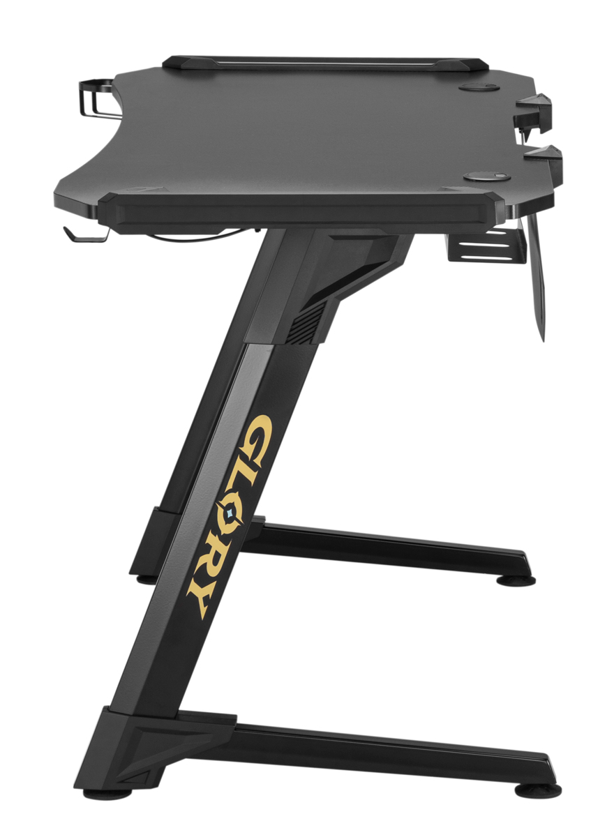 BRATECK gaming γραφείο Glory GMD04-1S, 1200x600mm, RGB, μαύρο - Image 4