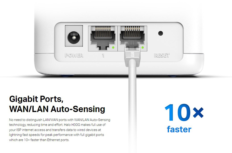 MERCUSYS Mesh Wi-Fi System Halo H30G, 1.3Gbps Dual Band, 3τμχ, Ver. 1.0 - Image 4