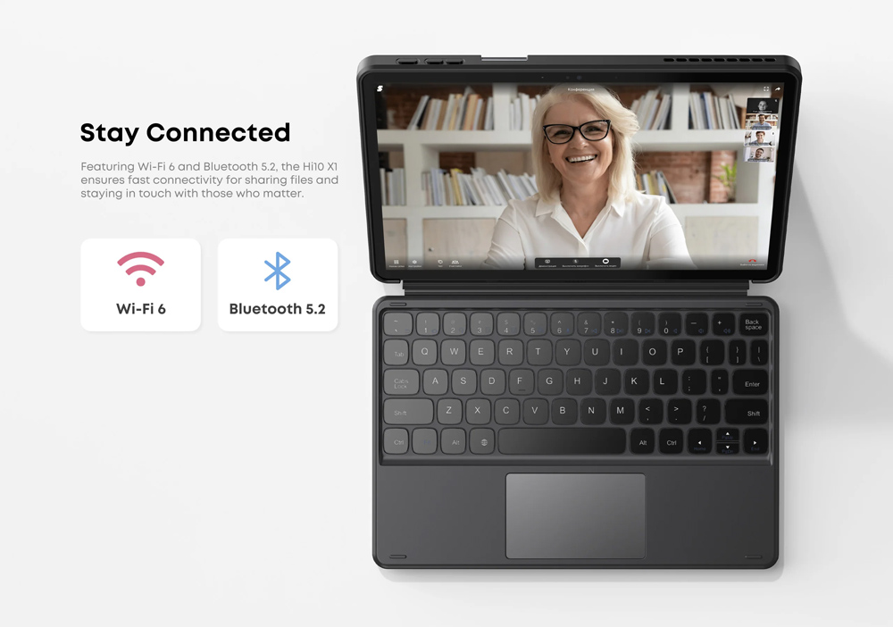 CHUWI tablet Hi10 X1 με πληκτρολόγιο, 10.1", 8/256GB, Windows 11 Home, 3400mAh, γκρι - Image 4