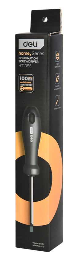 DELI κατσαβίδι HT1055 με διπλή κεφαλή, μαγνητικό, 6mm/PH2x100mm - Image 5