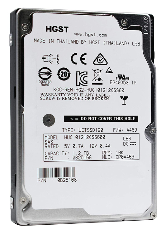 HGST used SAS HDD HUC101212CSS600, 1.2TB, 10K RPM, 6Gb/s, 2.5"