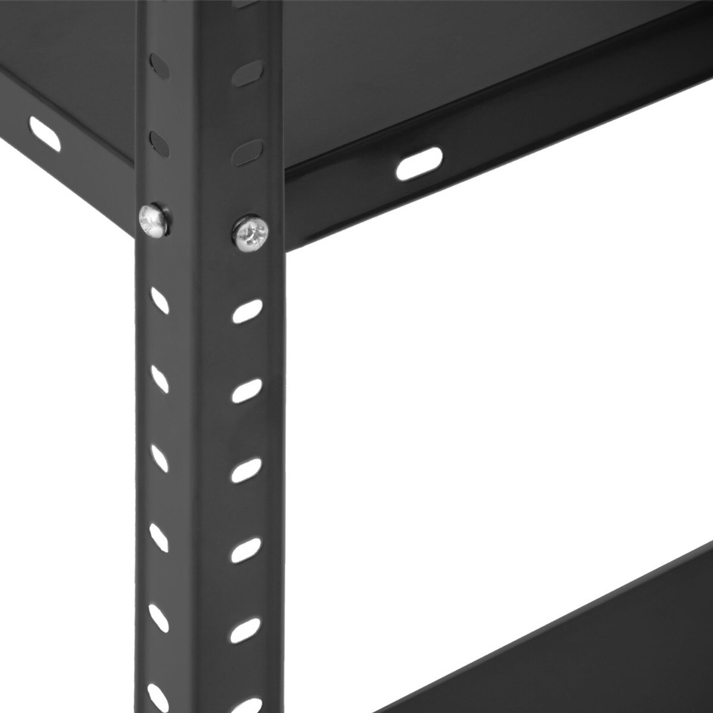 HOME USE μεταλλική ραφιέρα HUH-0200 με 4 ράφια, 75x30x150cm, μαύρη - Image 3