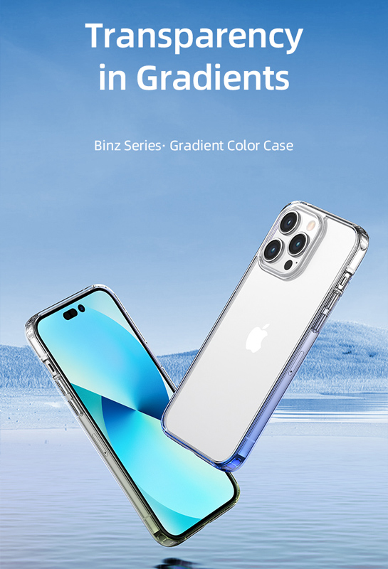 USAMS θήκη Binz για iPhone 14 Pro Max, μπλε & διάφανη - Image 2