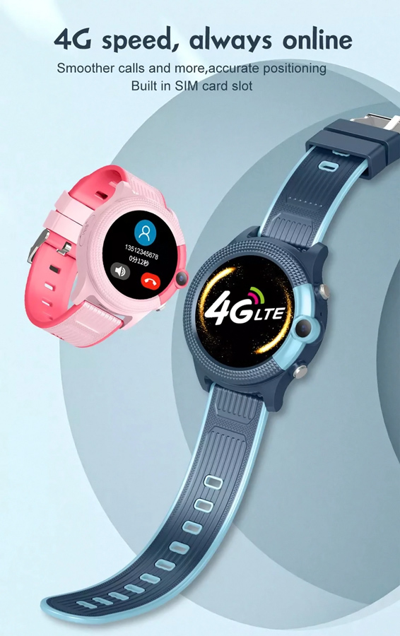 INTIME GPS smartwatch για παιδιά IT-052, 1.28", camera, 4G, IPX7, μπλε - Image 3