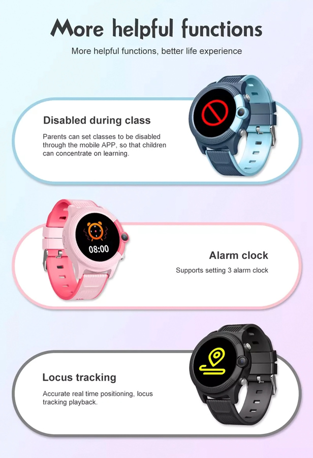 INTIME GPS smartwatch για παιδιά IT-053, 1.28", camera, 4G, IPX7, ροζ - Image 5