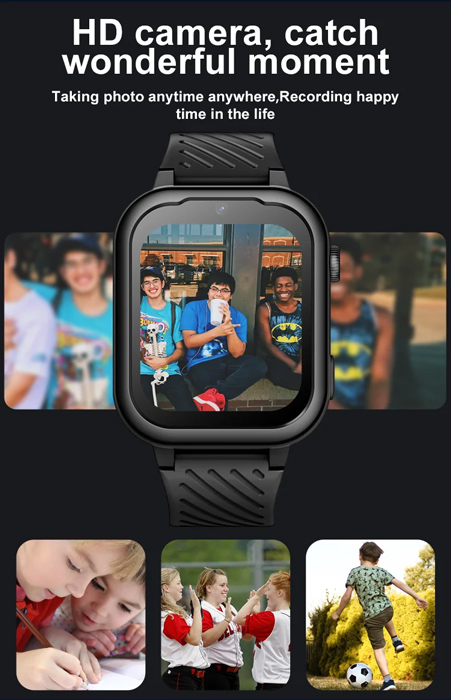 INTIME GPS smartwatch για παιδιά IT-061, 1.85", κάμερα, 4G, IPX7, μαύρο - Image 3