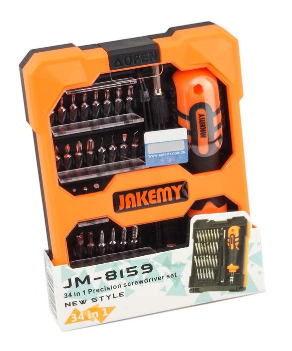 JAKEMY σετ κατσαβιδιών ακριβείας JM-8159 με θήκη, CR-V, 34τμχ - Image 3
