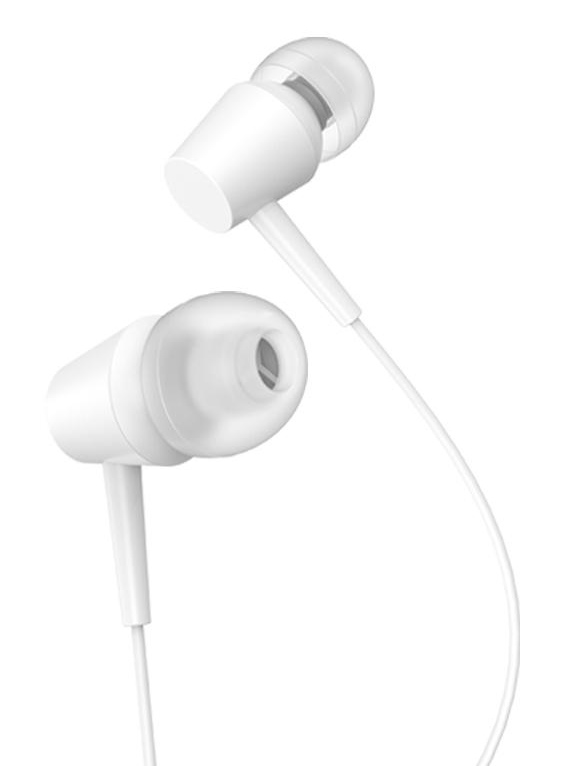 KAKUSIGA earphones με μικρόφωνο KSC-1303, 3.5mm σύνδεση, 10mm, 1.1m, λευκά - Image 3