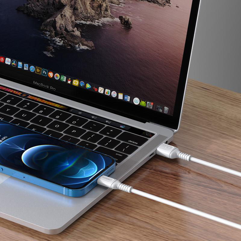 KAKUSIGA καλώδιο Lightning σε USB KSC-805, 2.4A, 480Mbps, 1m, μαύρο - Image 2
