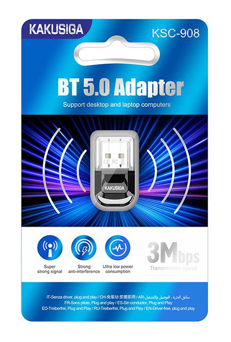 KAKUSIGA USB αντάπτορας Bluetooth 5.0 KSC-908, μαύρος - Image 5